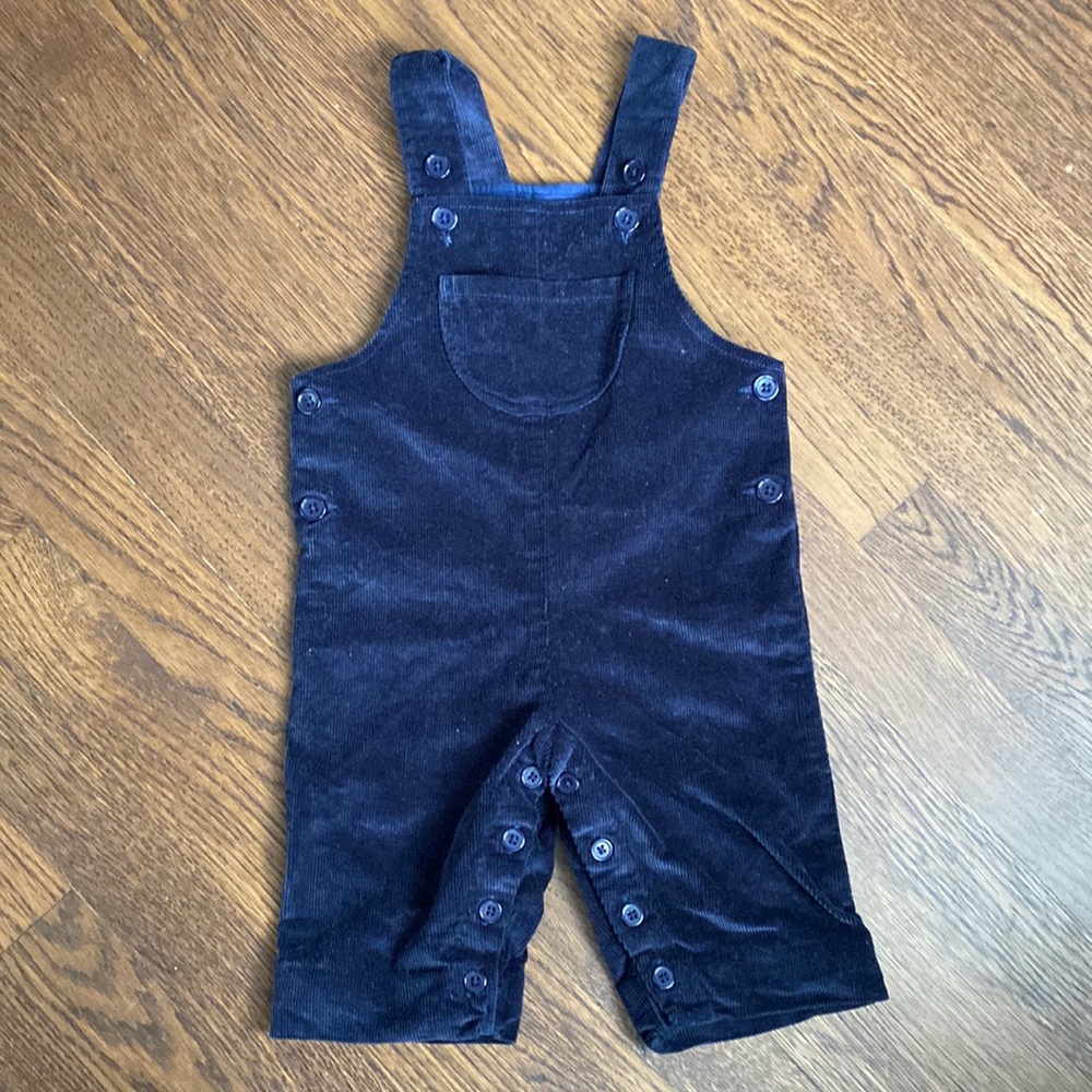 Rachel Riley navy corduroy overalls